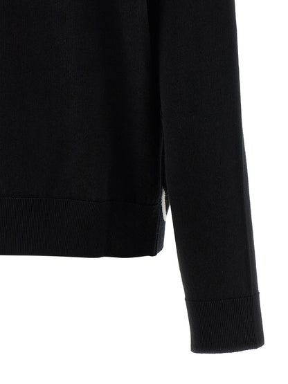 Balenciaga - Cardigan bicolore à manches longues en coton