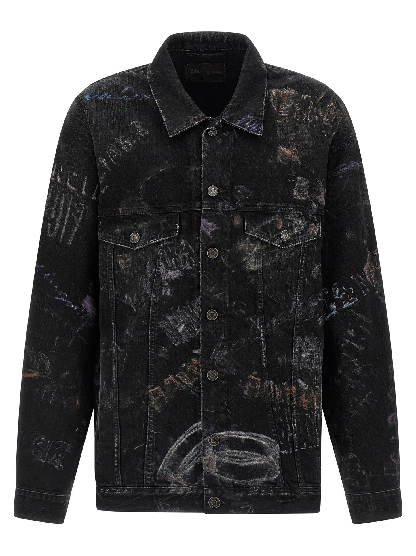 Chaqueta Balenciaga de denim de algodón negro