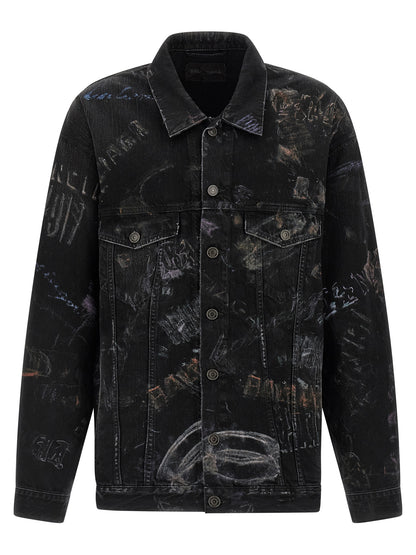 Chaqueta Balenciaga de denim de algodón negro
