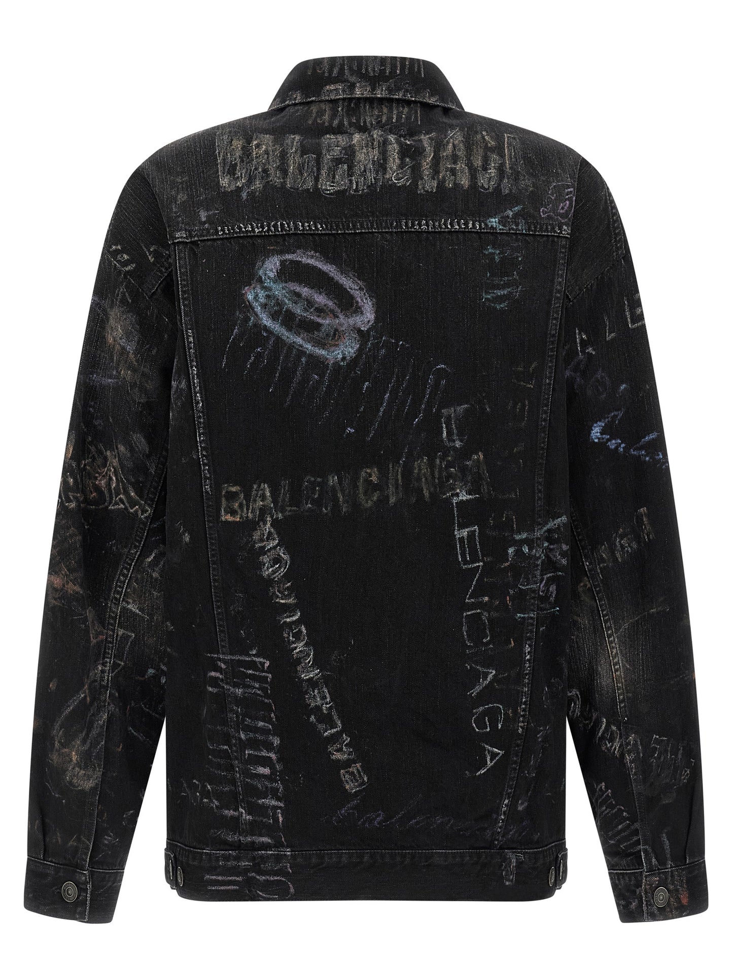 Chaqueta Balenciaga de denim de algodón negro