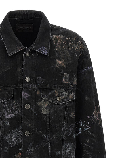 Chaqueta Balenciaga de denim de algodón negro