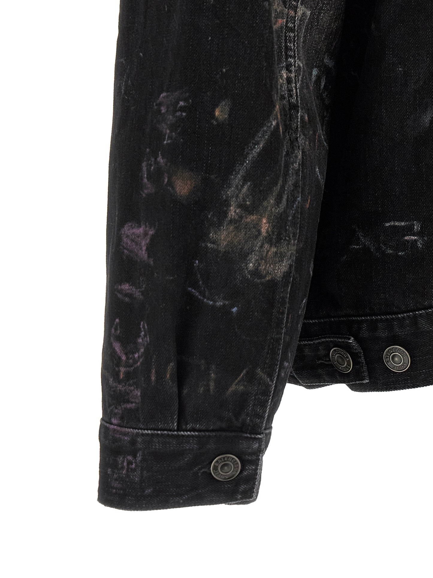 Chaqueta Balenciaga de denim de algodón negro
