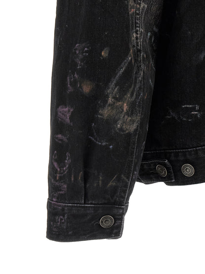 Chaqueta Balenciaga de denim de algodón negro