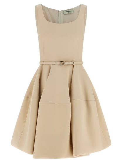Minivestido corto Fendi de lana multicolor