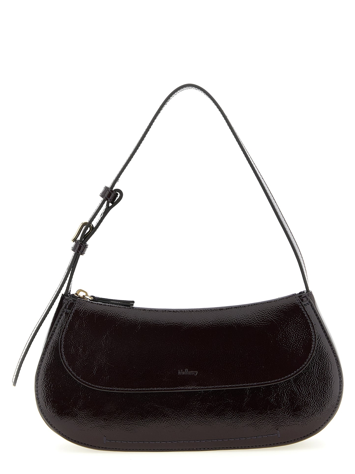 Bolso de hombro Mulberry de piel de becerro morada