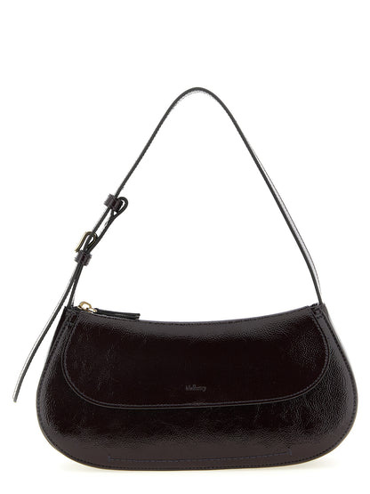 Bolso de hombro Mulberry de piel de becerro morada