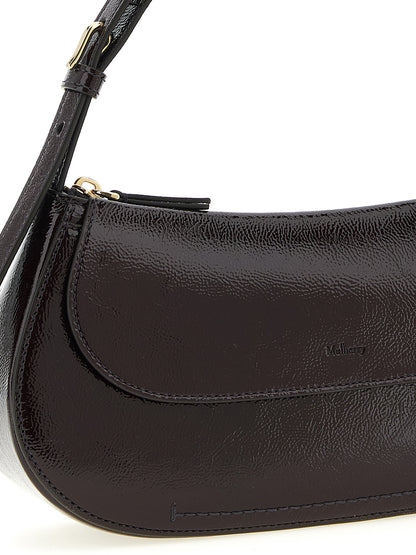 Bolso de hombro Mulberry de piel de becerro morada