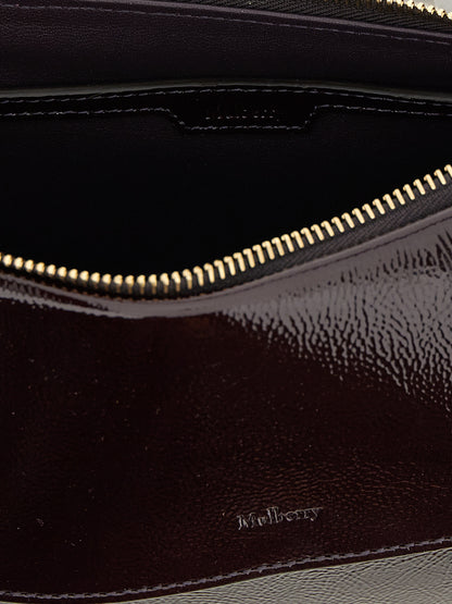 Bolso de hombro Mulberry de piel de becerro morada