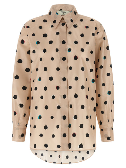 Blusa Fendi de seda multicolor