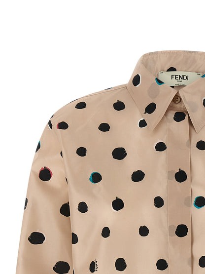 Blusa Fendi de seda multicolor