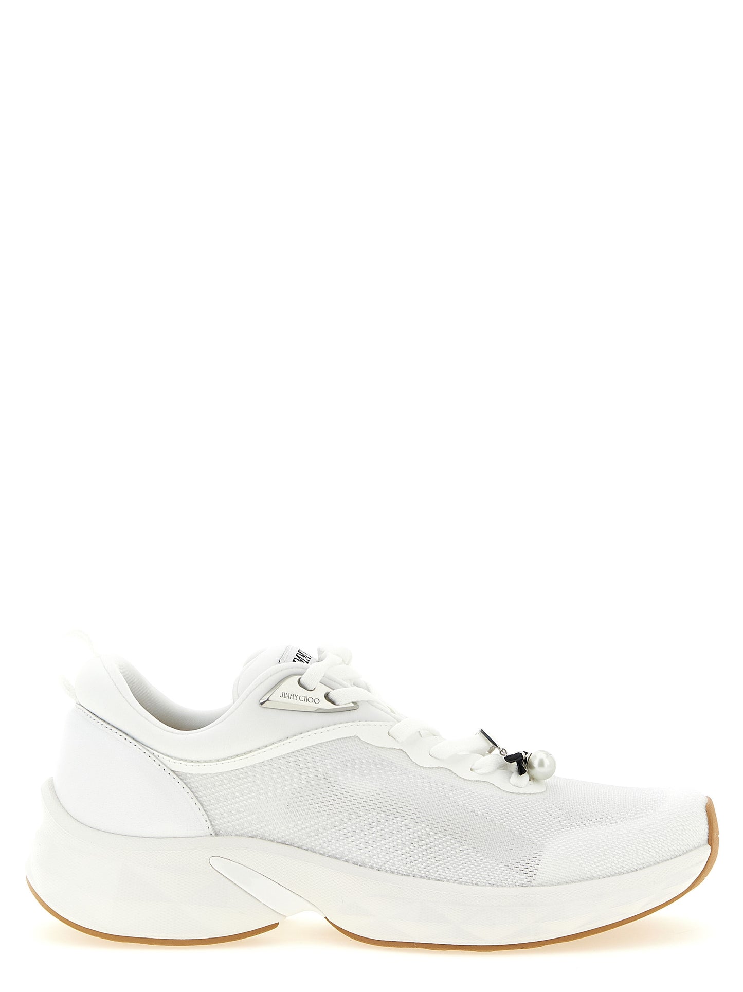 Zapatillas deportivas Jimmy Choo de Tencel blancas