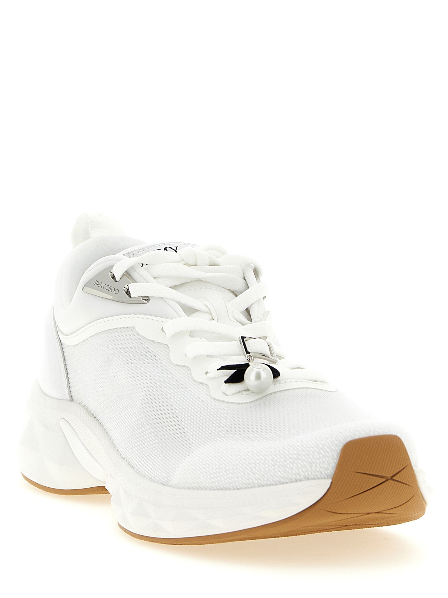 Zapatillas deportivas Jimmy Choo de Tencel blancas