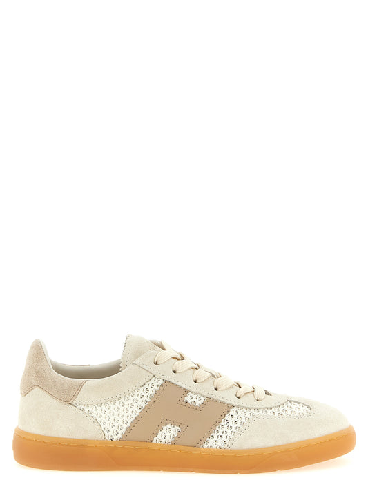 Zapatillas Bajas Hogan de Algodón Beige