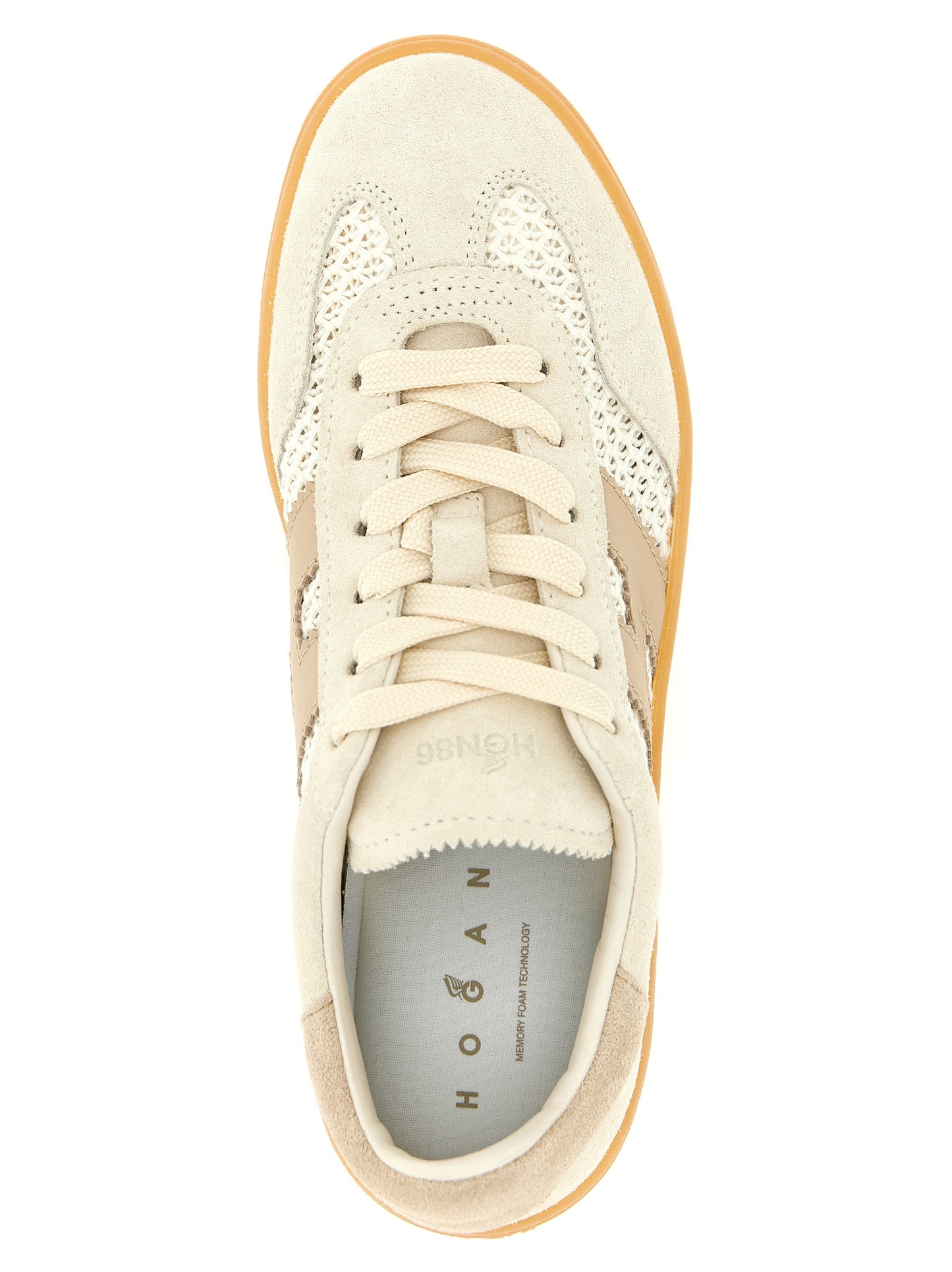 Zapatillas Bajas Hogan de Algodón Beige