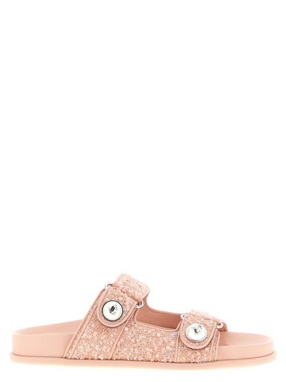 Slides multicolores de Tencel Jimmy Choo