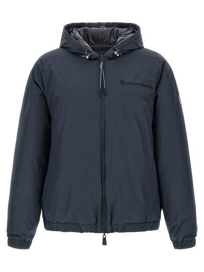 Chaqueta Shell Técnica En Poliamida Azul Moncler Grenoble
