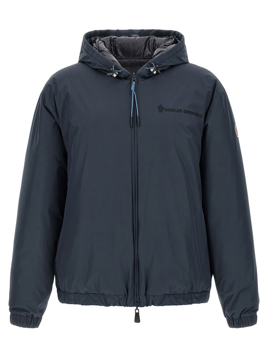 Chaqueta Shell Técnica En Poliamida Azul Moncler Grenoble