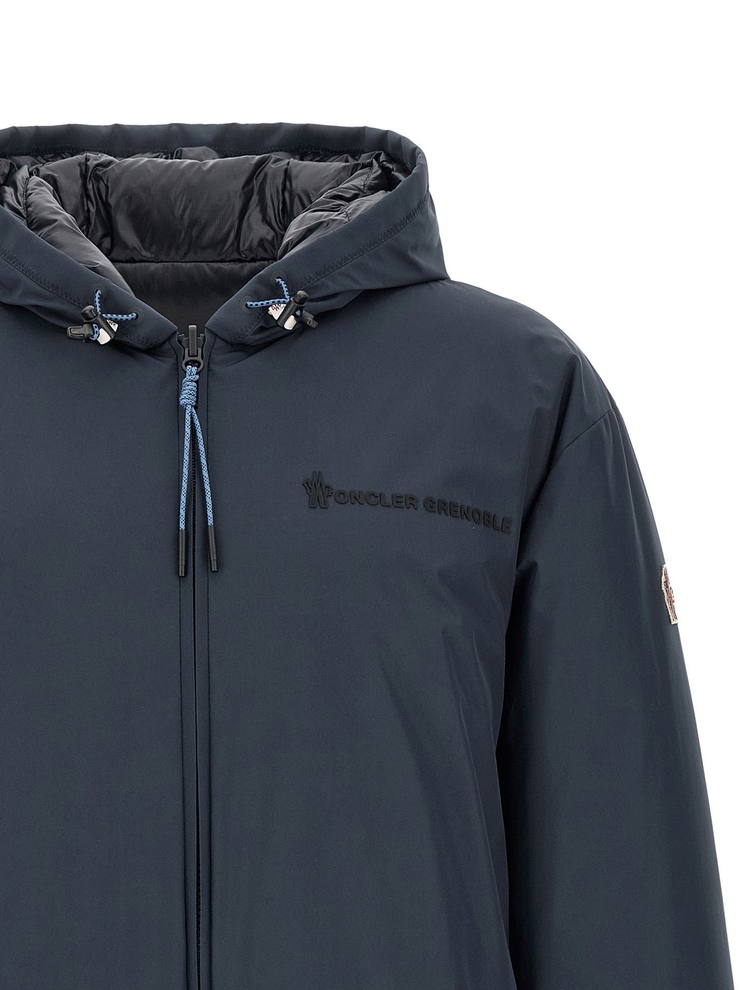 Chaqueta Shell Técnica En Poliamida Azul Moncler Grenoble
