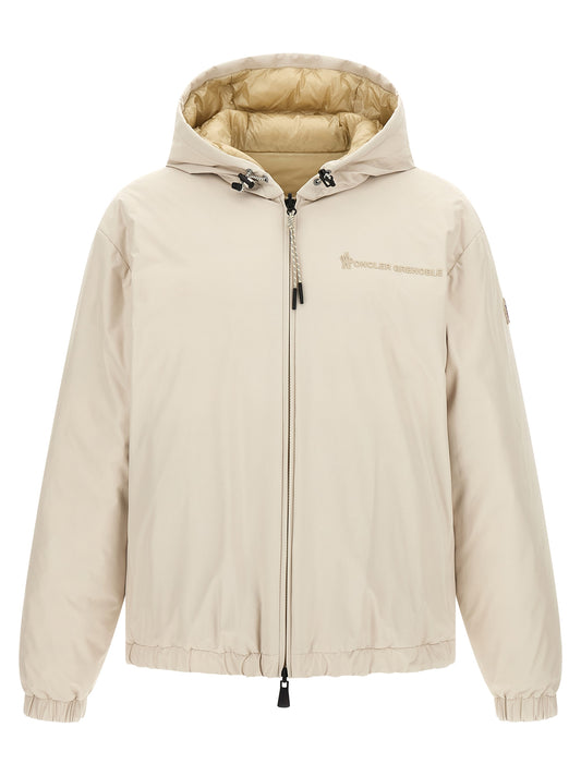 Chaqueta Moncler Grenoble de caparazón de poliamida beige