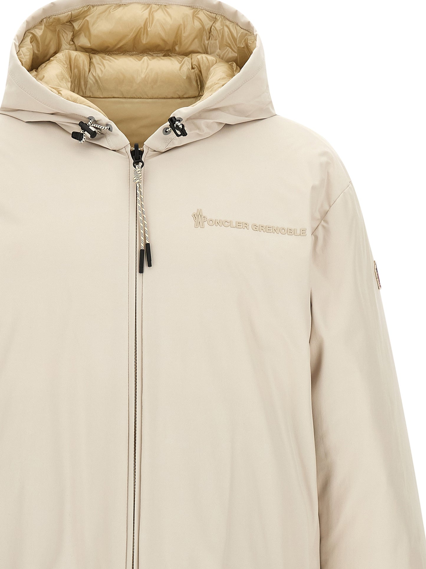 Chaqueta Moncler Grenoble de caparazón de poliamida beige