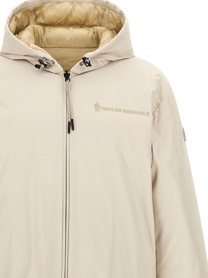 Chaqueta Moncler Grenoble de caparazón de poliamida beige