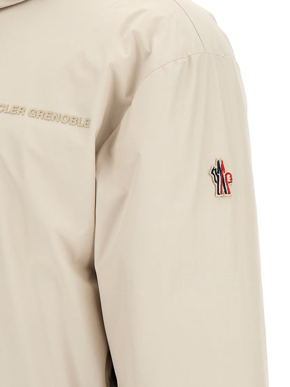 Chaqueta Moncler Grenoble de caparazón de poliamida beige