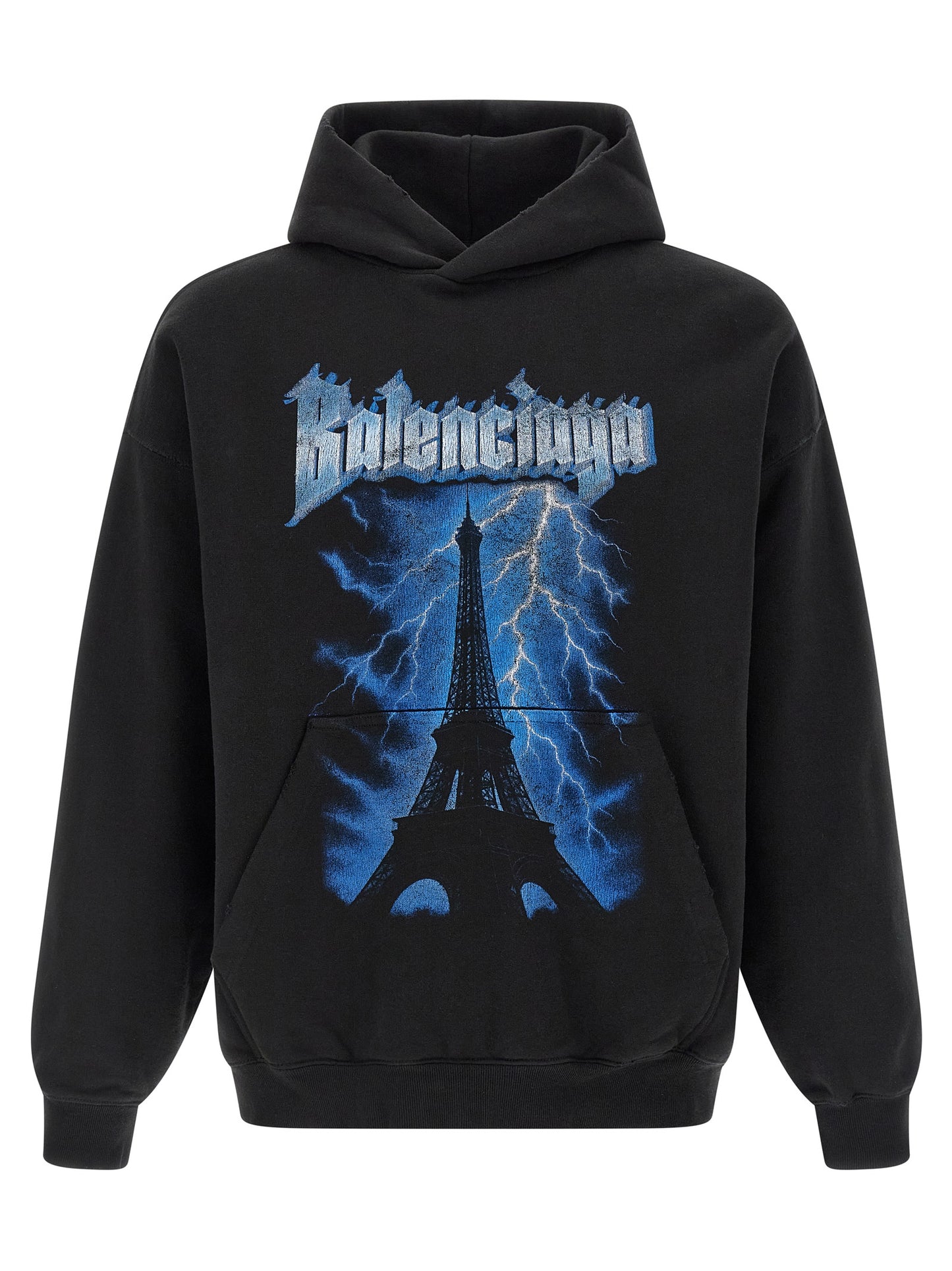 Balenciaga Intense Black Cotton Hoodie