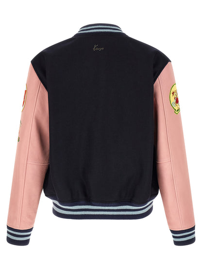 Chaqueta Bomber De Lana Multicolor Kenzo Estilo Urbano