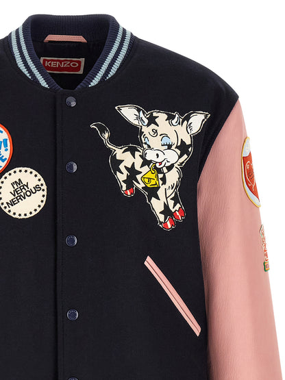 Chaqueta Bomber De Lana Multicolor Kenzo Estilo Urbano