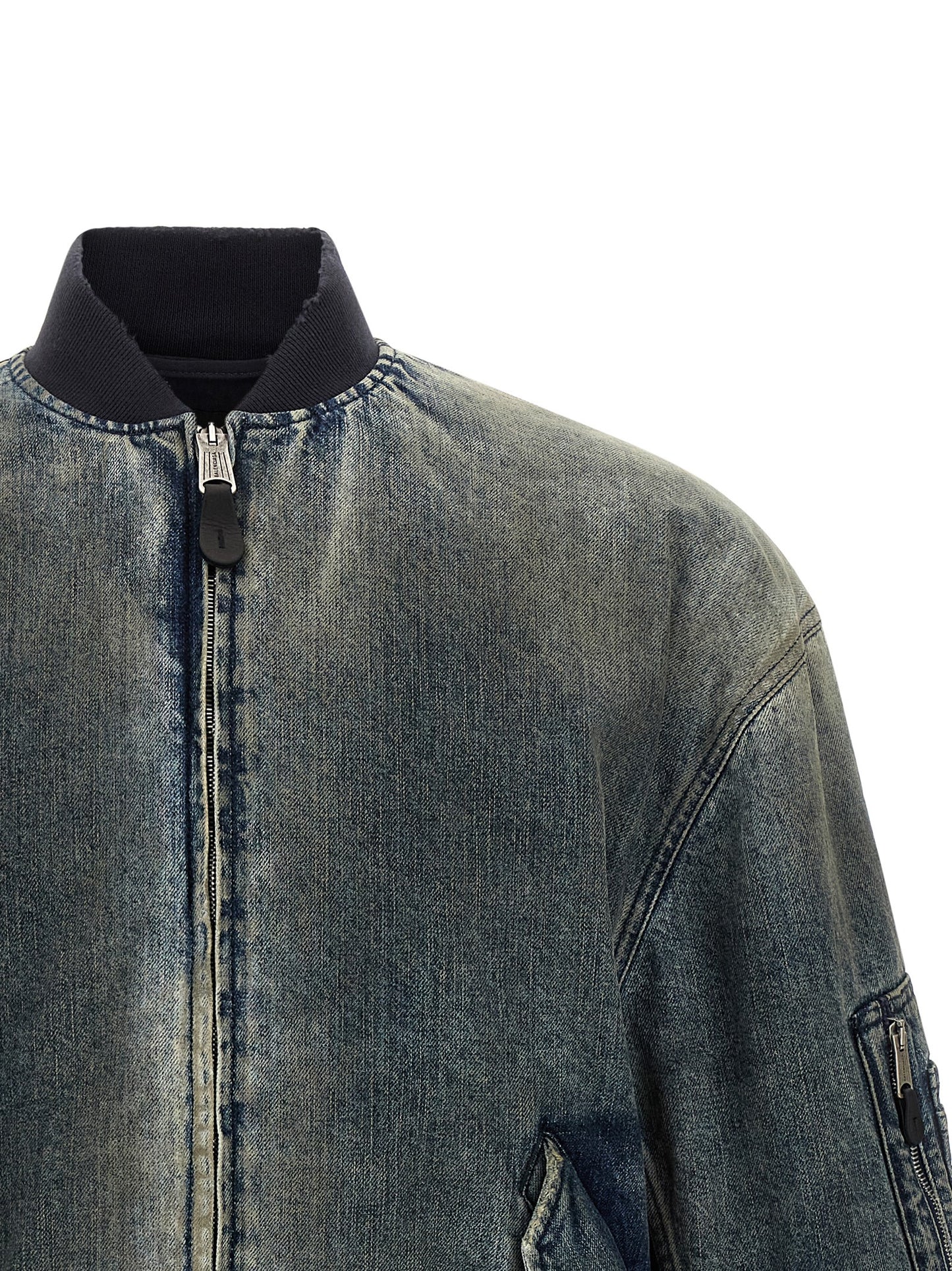 Bomber de poliéster gris Balenciaga