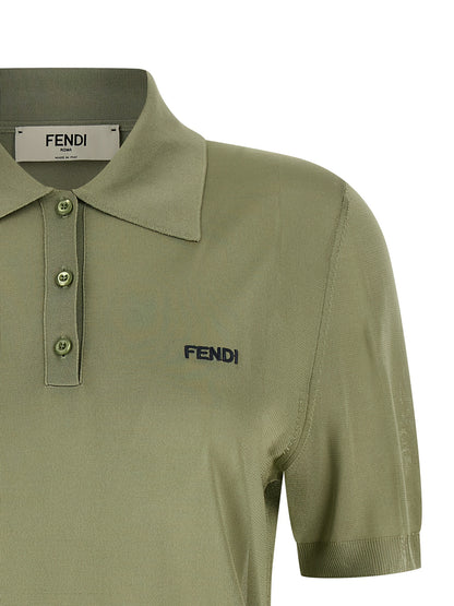 Polo bicolore Fendi en viscose