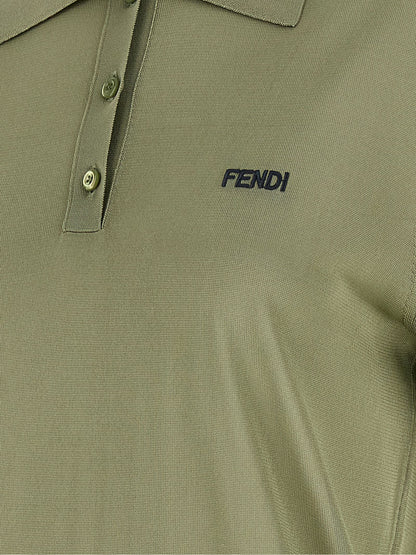 Polo bicolore Fendi en viscose