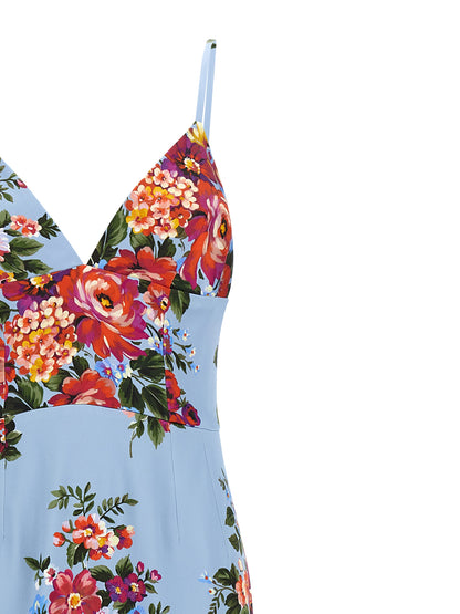 Vestido midi de viscosa azul Dolce & Gabbana