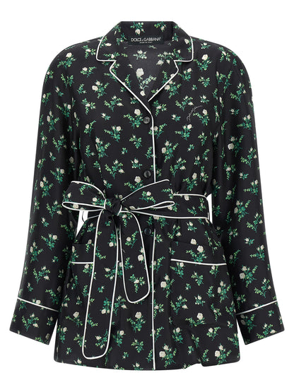 Blusa de seda negra de Dolce & Gabbana