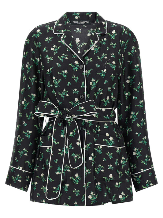 Blusa de seda negra de Dolce & Gabbana