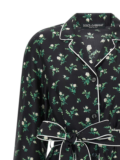 Blusa de seda negra de Dolce & Gabbana