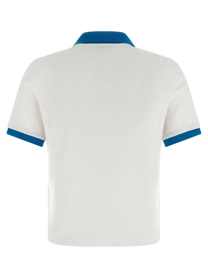 Camisa polo Versace azul de algodón