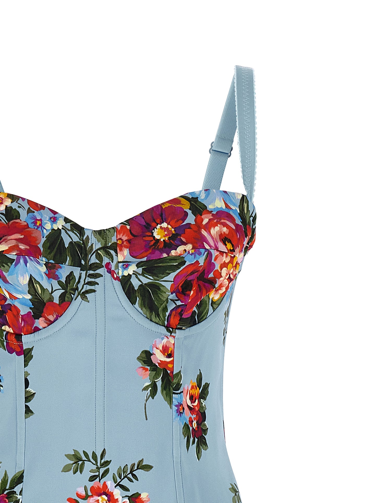 Vestido midi de viscosa azul Dolce & Gabbana