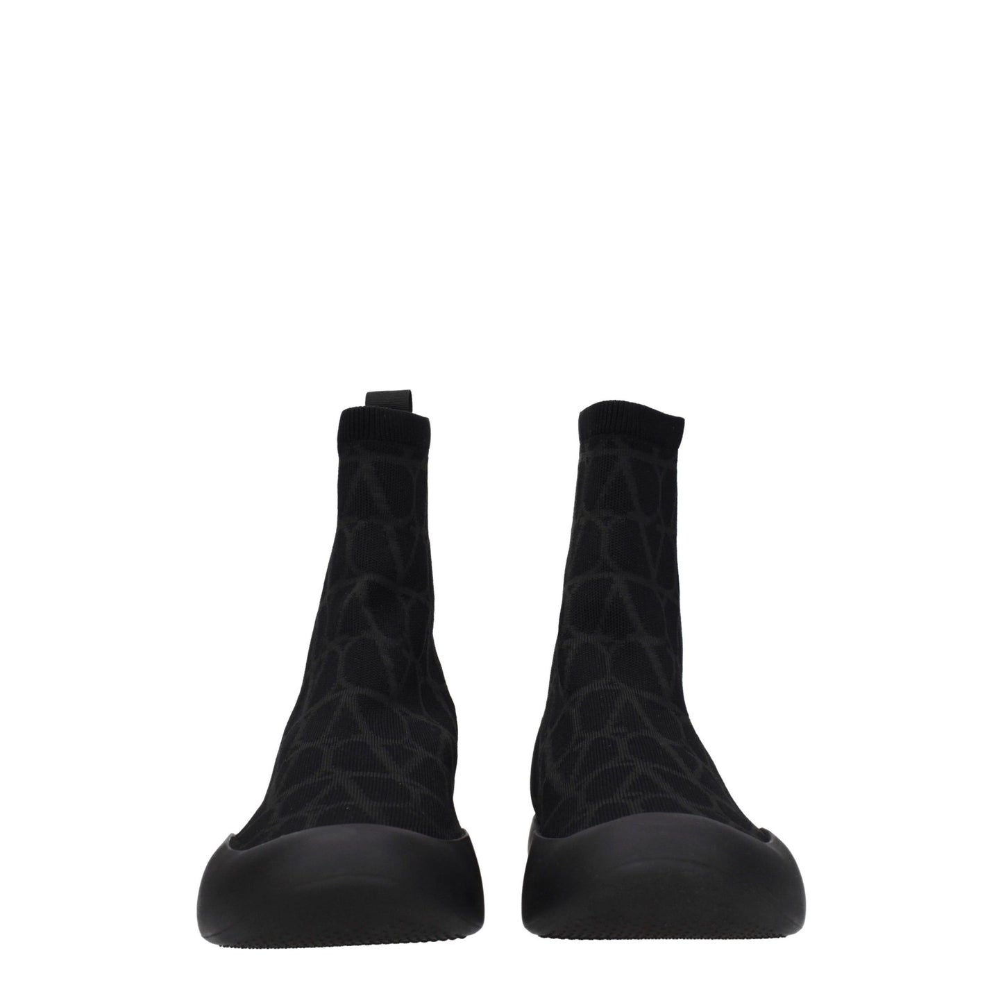 Valentino Garavani Black Fabric High-Top Sneakers