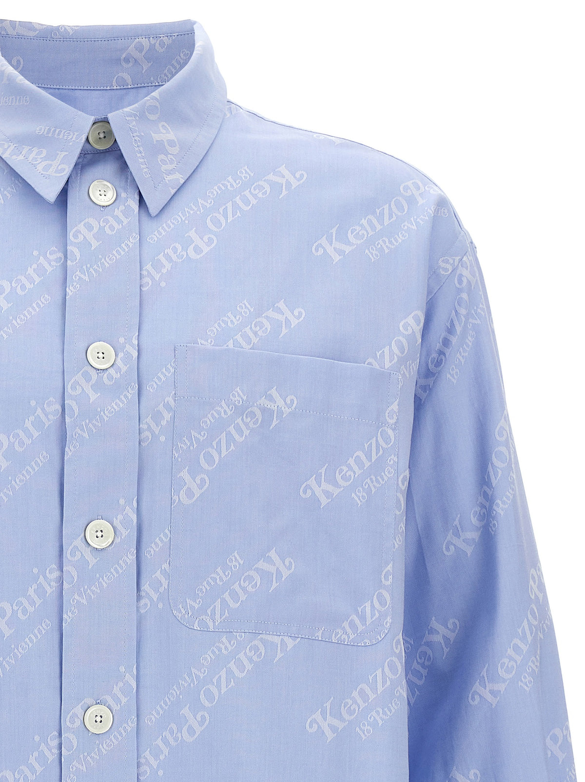Chemisier Kenzo en coton bleu Collection Verdy