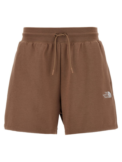 Short en coton The North Face marron modèle Simple Dome