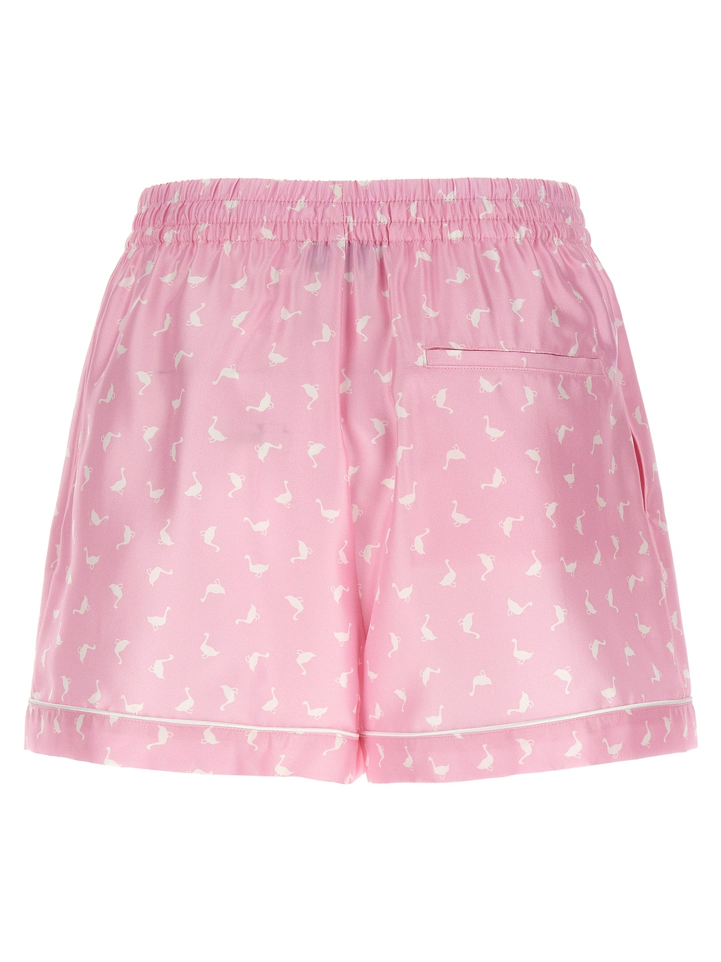 Pantalones cortos bermudas de seda multicolor de Moschino