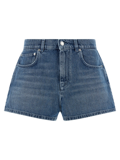 Pantalones cortos bermudas Moschino de algodón azul
