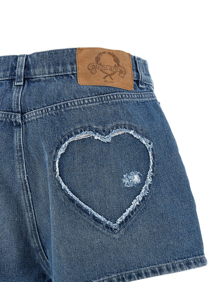 Pantalones cortos bermudas Moschino de algodón azul