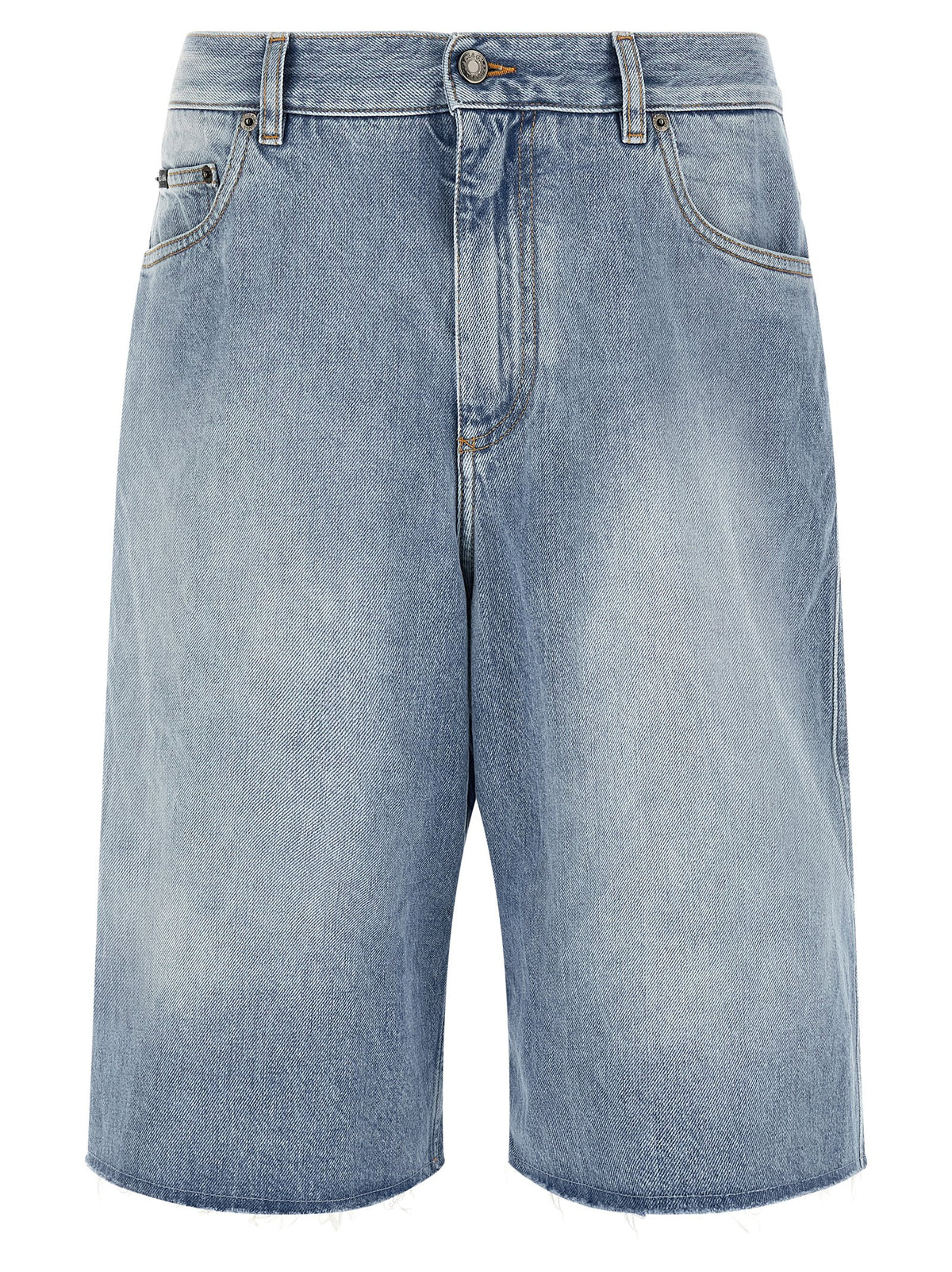 Bermudas De Algodón Azul Claro De Corte Ancho Dolce & Gabbana
