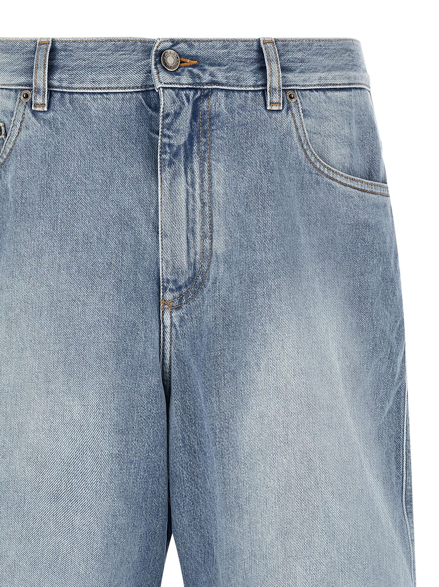 Bermudas De Algodón Azul Claro De Corte Ancho Dolce & Gabbana