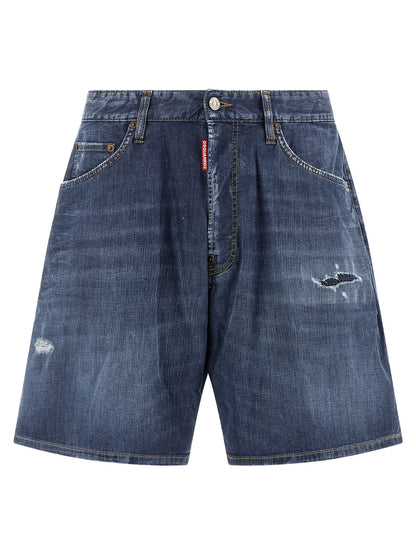 Shorts Bermuda Dsquared² de algodón azul