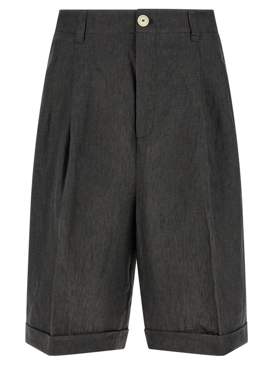 Pantalones cortos bermuda Jacquemus de lino gris