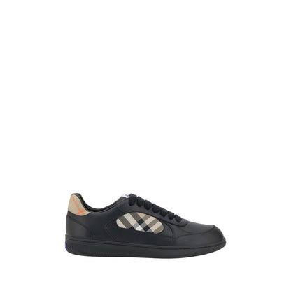 Burberry Black Calf Leather Low-Top Trainers Bos Taurus