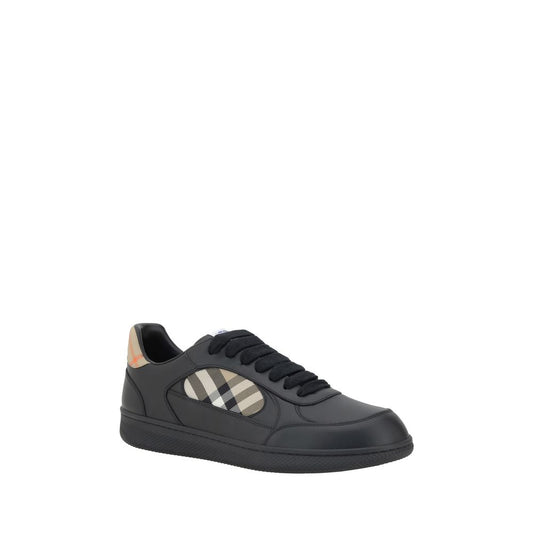 Zapatillas Deportivas Bajas Burberry Piel de Becerro Negra Bos Taurus